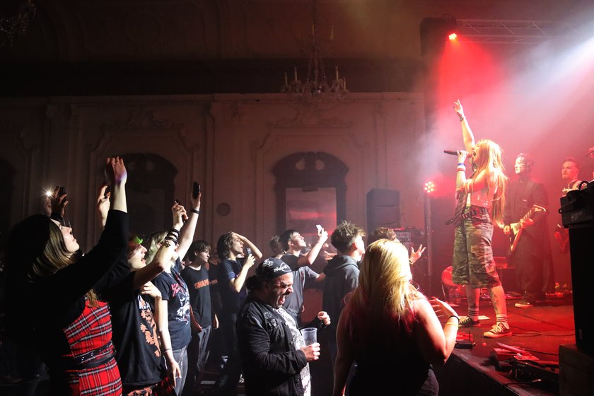 Crowd at a live rock show